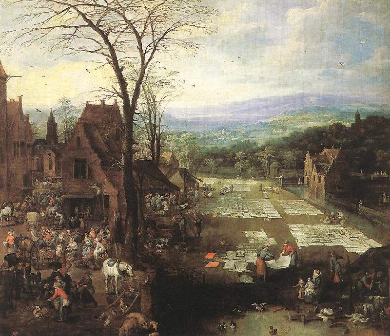 MOMPER, Joos de Flemish Market and Washing Place sg